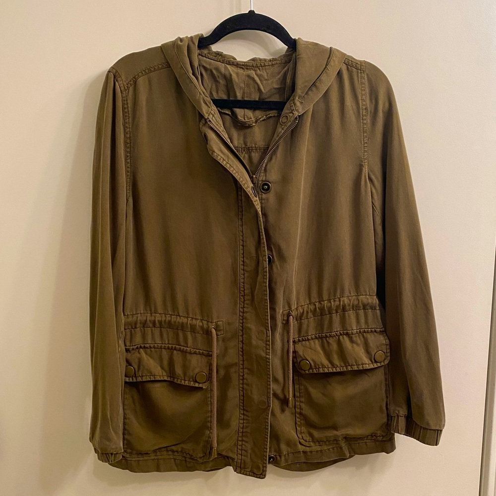 Lightweight Olive Utility Jacket